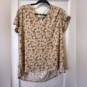 Large Floral Knit Top